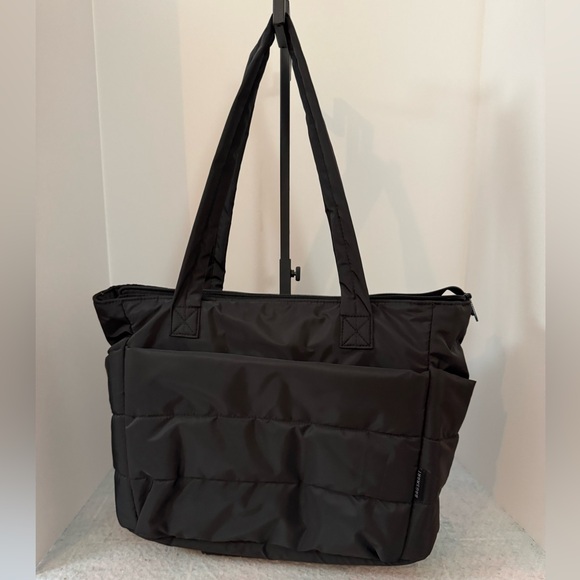 Bagsmart Handbags - Bagsmart Bubble Puffy Laptop Tote Bag Black
